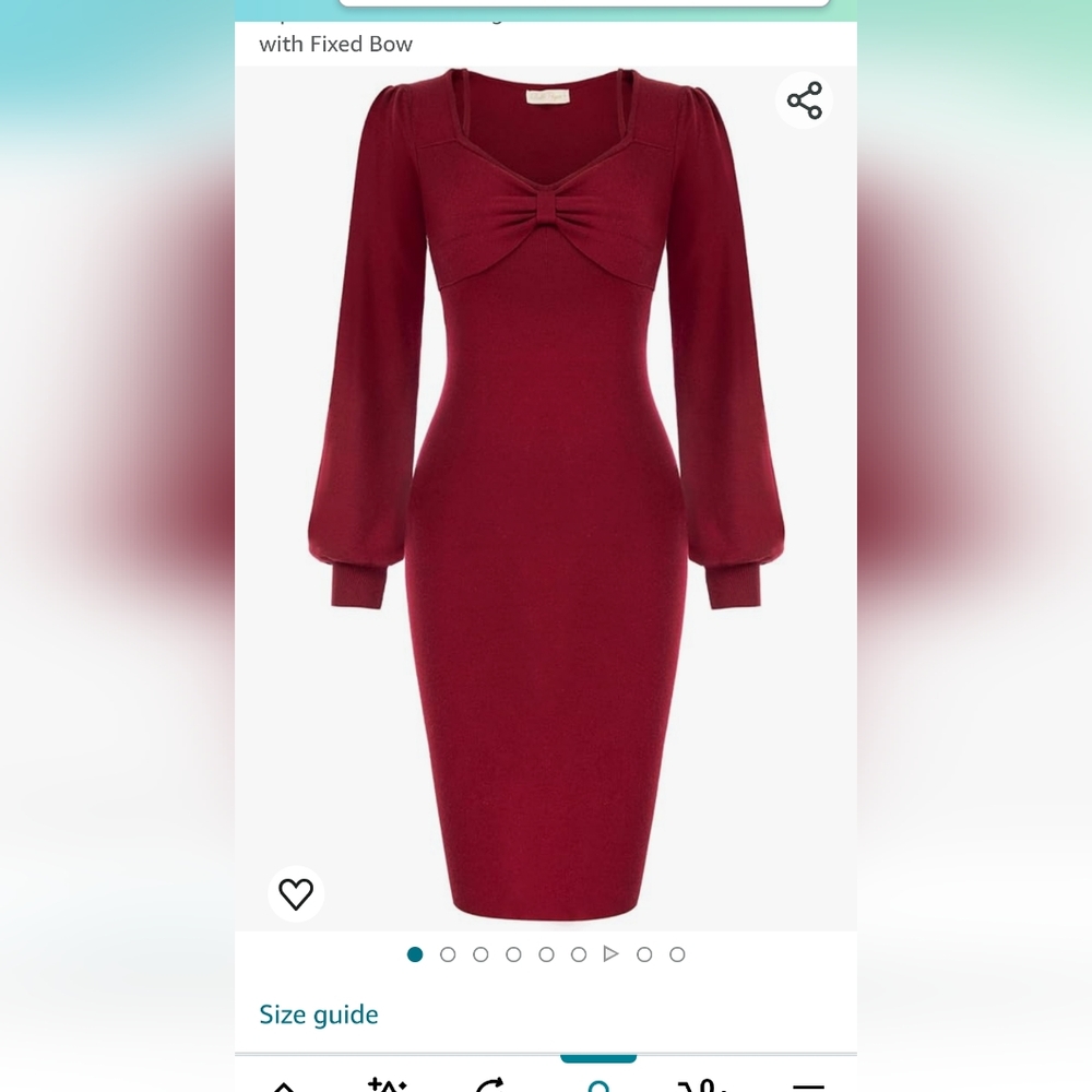 Belle Poque Bodycon Pullover Sweater Dress with Fixed Bow